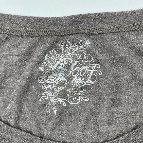 Poof Tshirt Womens Medium Gray Round Neck Long Sleeve Lightweight - Picture 2 of 7